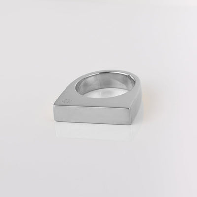 Trumpet - thick SILVER ring